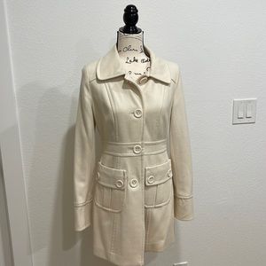 Nordstrom Tulle Coat - Cream - Size Small
